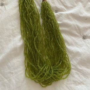 Vibrant green beaded necklace